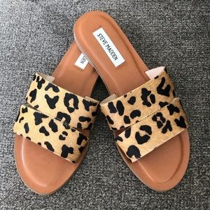 NWT Steve Madden Leopard Slide Sandal